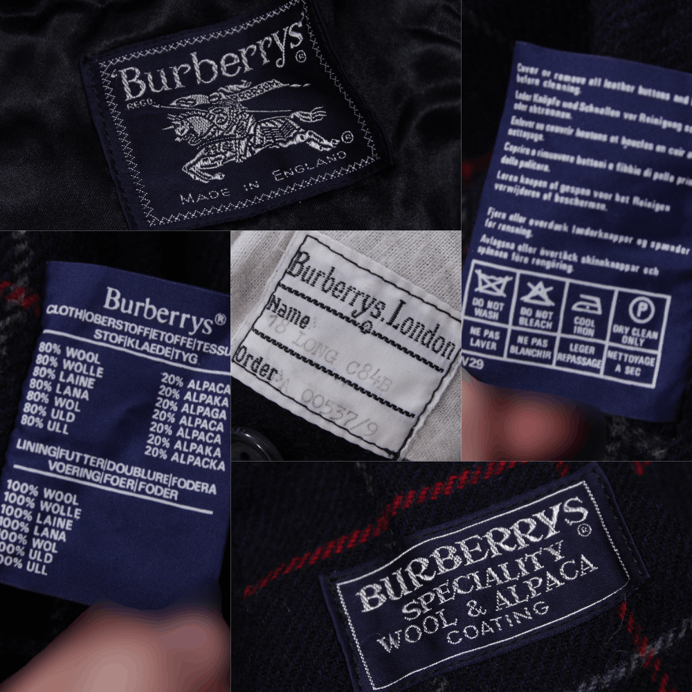 Burberry 90S Nova Check Wool Alpaca Overcoat Vintage Size XL / US 12-14 / IT 48-50 - 13 Thumbnail
