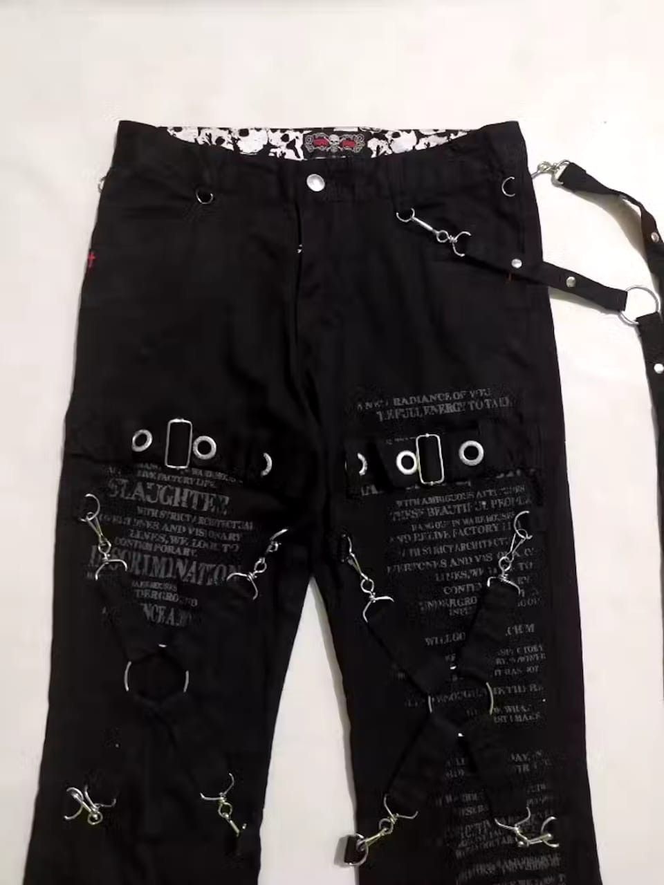 Japanese Brand Mad Punk Bondage Gothic With nice Back zipper Pants Size US 29 - 2 Thumbnail