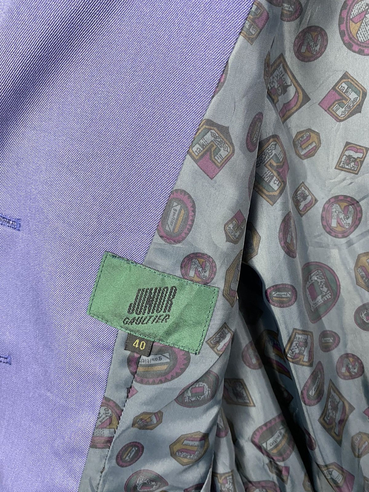 Jean Paul Gaultier ✅️Vintage Junior Gaultier Blazer Jacket Purple Size M / US 6-8 / IT 42-44 - 11 Thumbnail