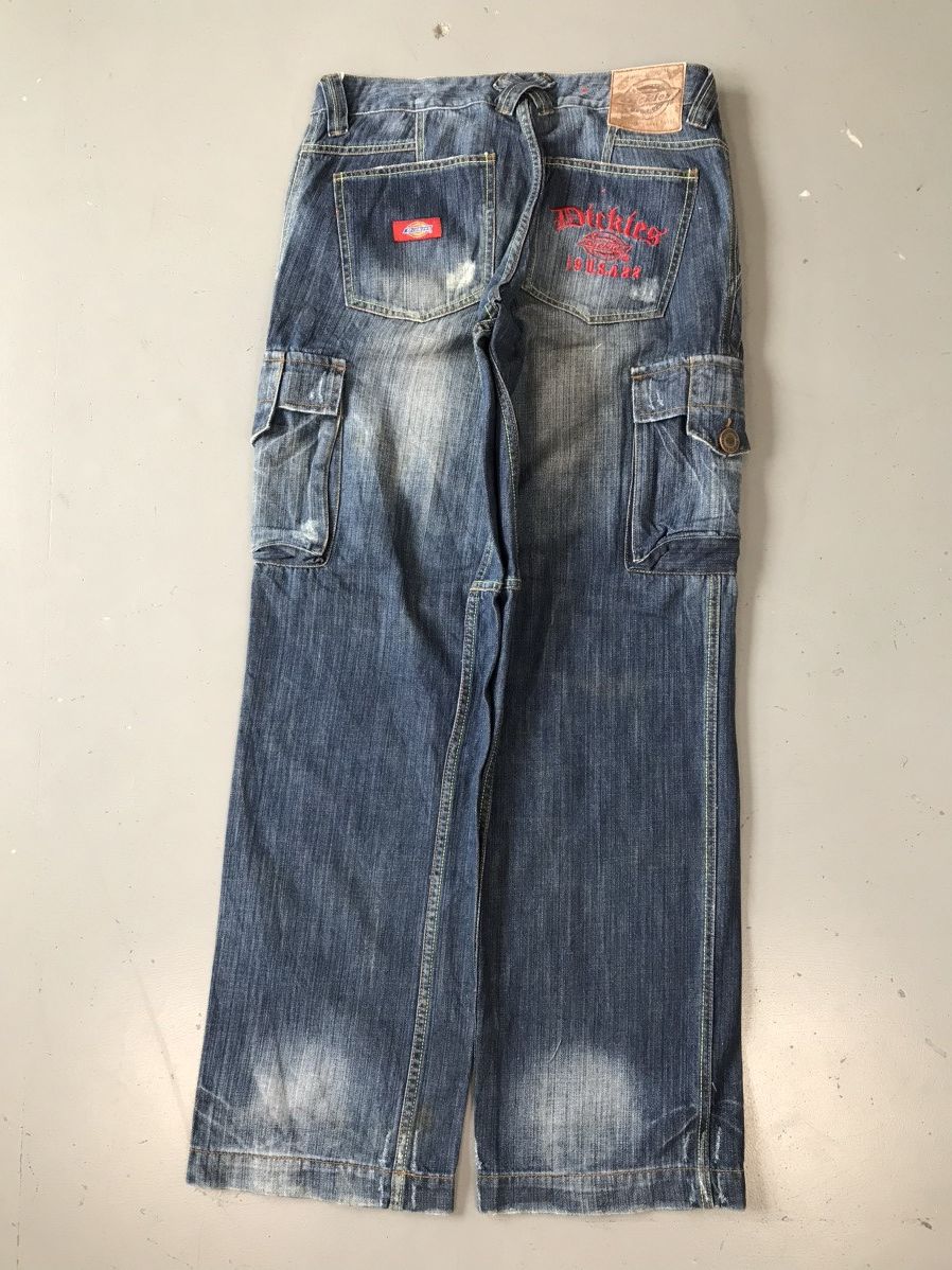 Dickies × Vintage Vintage Dickies Cargo SpellOut Embroidery Denim Size US 30 / EU 46 - 1 Thumbnail