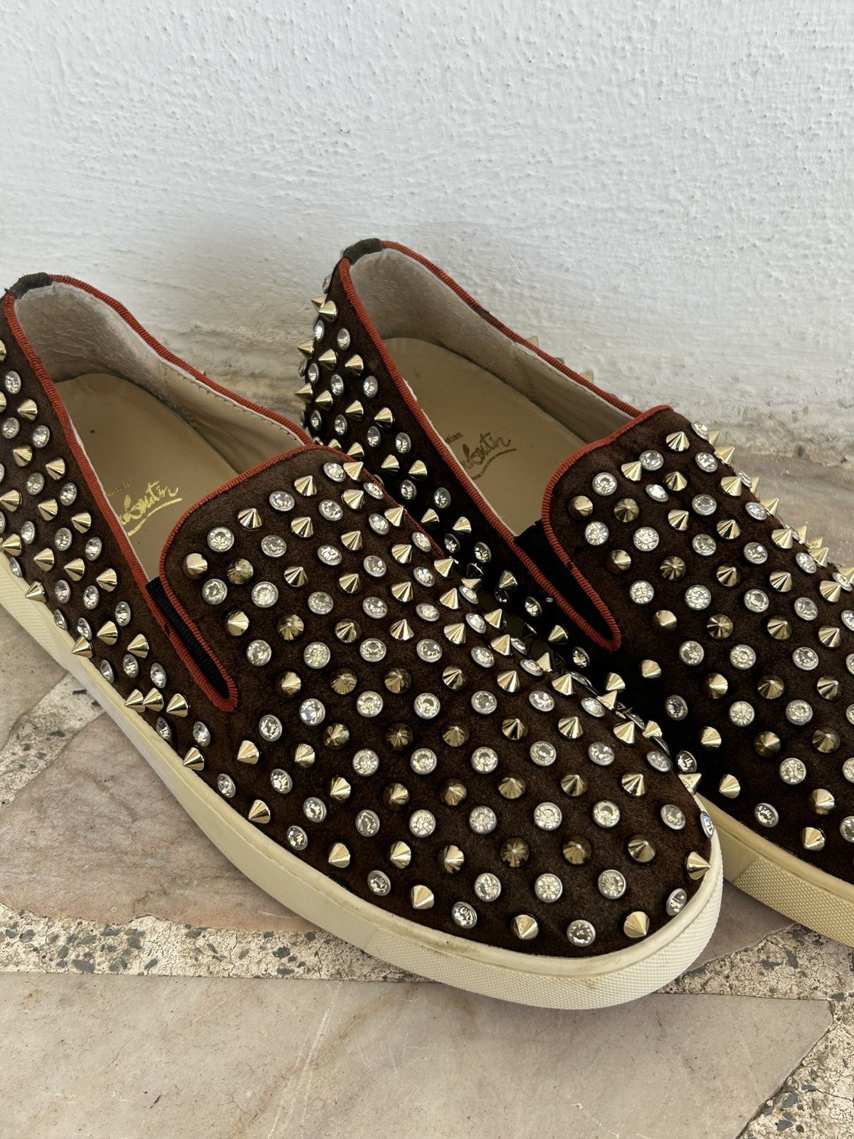 Christian Louboutin Christian Louboutin Crystal Dandelion Spikes Loafers UK8.5 Size US 8.5 / EU 41-42 - 5 Thumbnail