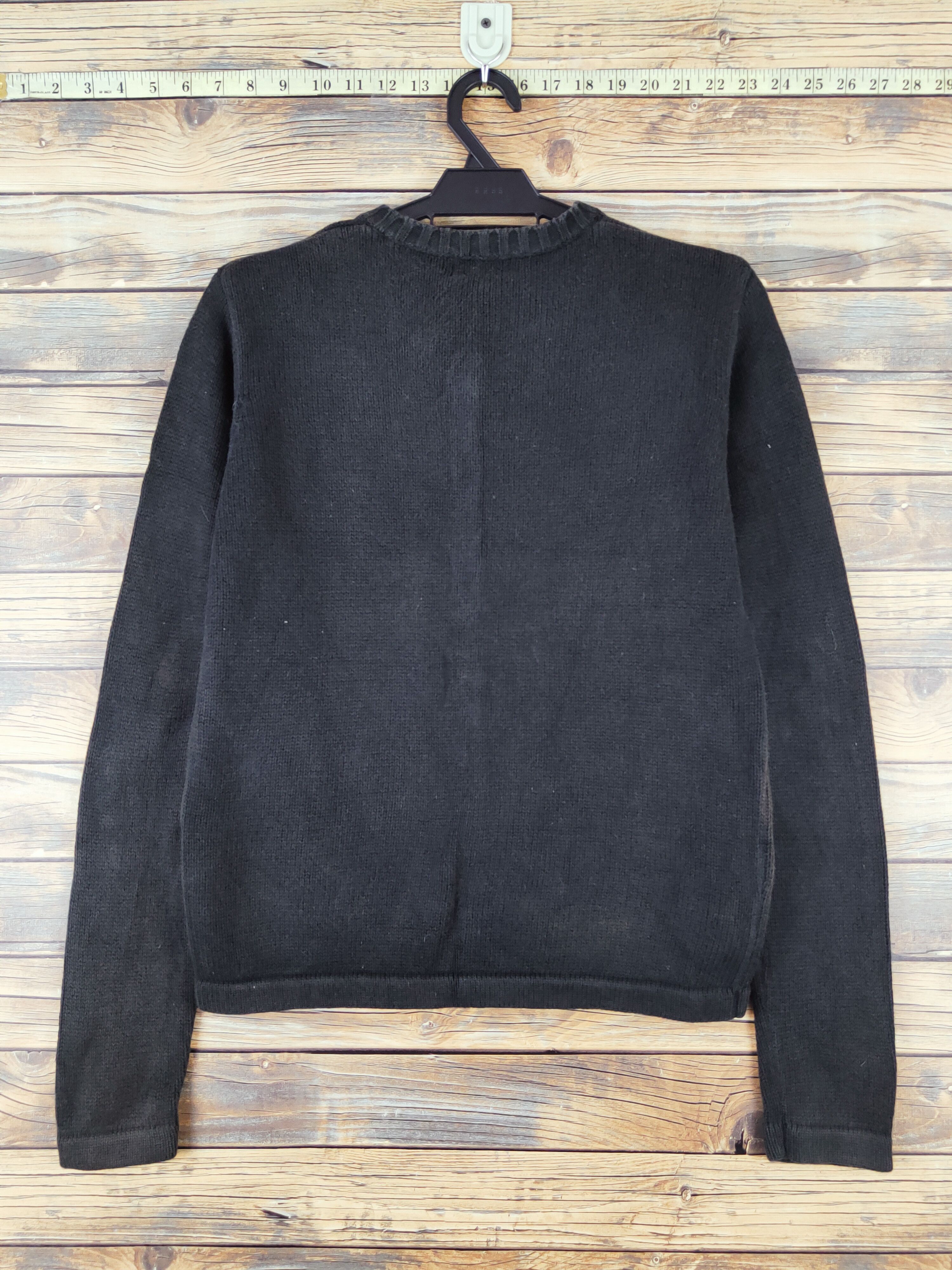 Homespun Knitwear × Japanese Brand Uniqlo japan vintage Black Faded Knitwear Cardigan #W996 Size M / US 6-8 / IT 42-44 - 7 Thumbnail
