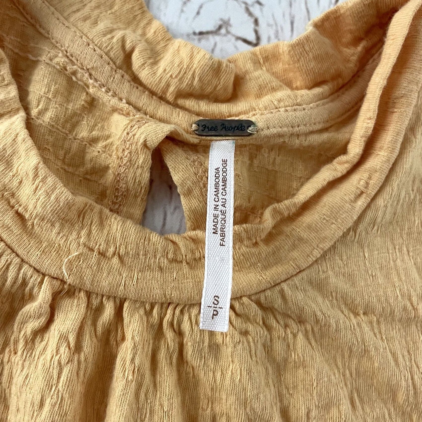 Free People Free People Sleeveless Blouse Women's Small Peach Tie Back Top Casual Boho Shirt XS- Long? Size S / US 4 / IT 40 - 2 Thumbnail