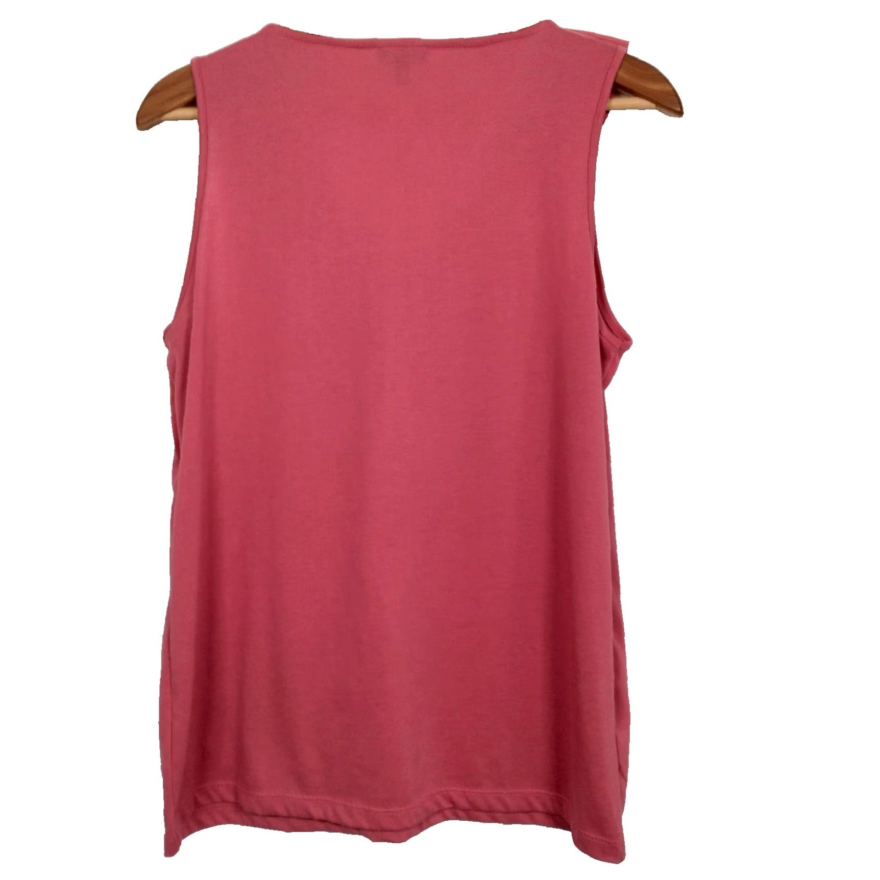 Talbots VINTAGE Talbots Tank Shirt Women L Pink Rose Pleated Trim V-Neck Beachy Feminine 90s/Barbiecore Womens Size L / US 10 / IT 46 - 2 Thumbnail