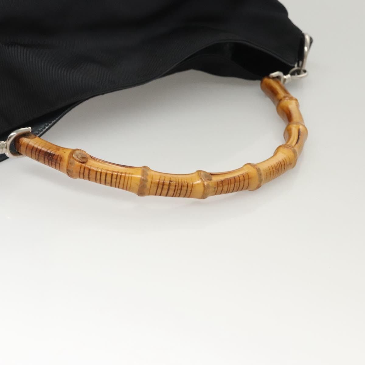 Gucci GUCCI Bamboo Handbag Canvas Navy Silver 001 001 Size ONE SIZE - 7 Thumbnail