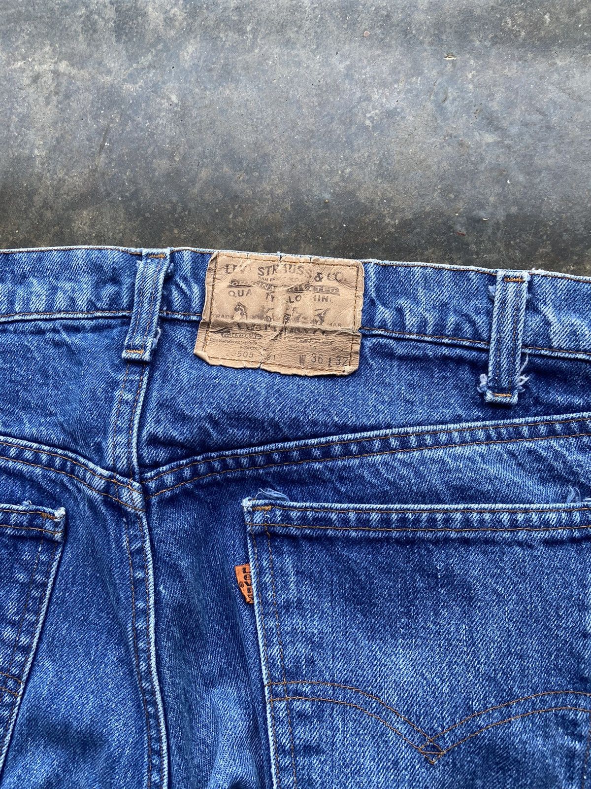 Levi's Crazy Vintage Levis Orange Tab Blue Jeans 34x32 Size US 34 / EU 50 - 2 Thumbnail