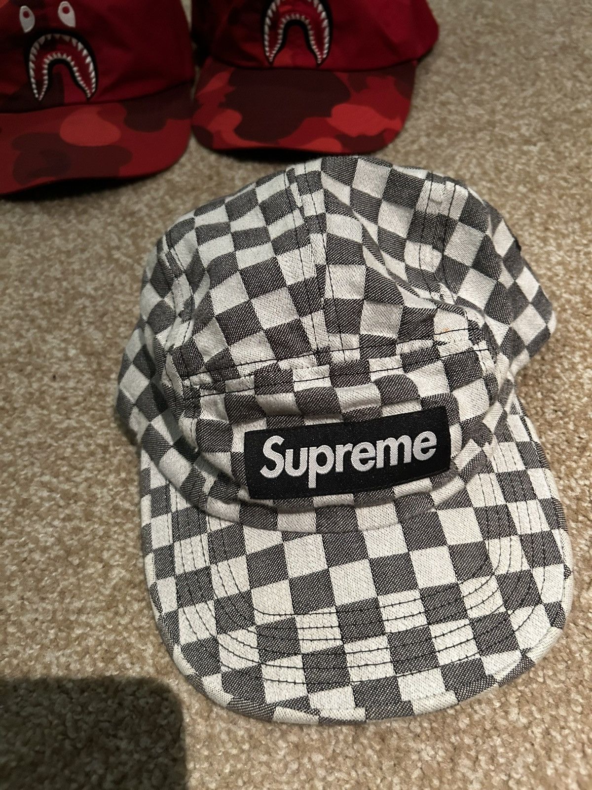 Supreme Supreme Checkered camp cap Size ONE SIZE - 1 Thumbnail
