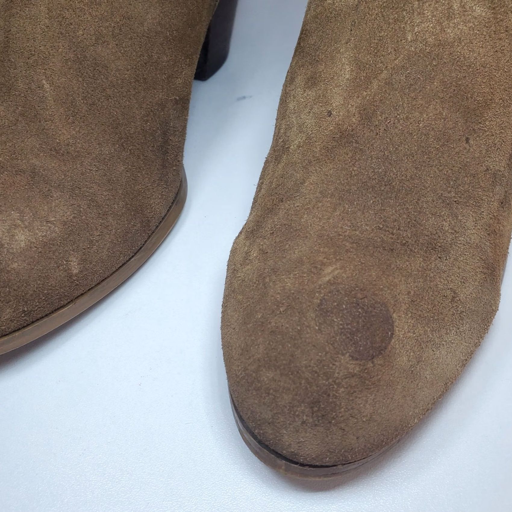 Guess VINTAGE GUESS 90s Y2K Brown Suede Leather Bootie Womens Sz 8.5 Chic City Boho Western Block Heel Buckle Zip Casual Size US 9 / IT 39 - 4 Thumbnail