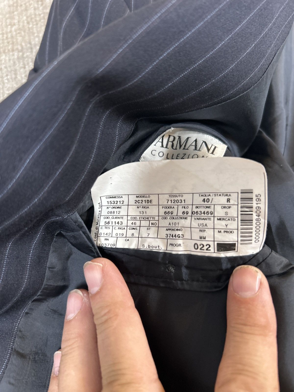 Armani Collezioni Armani Collezioni Made in Italy Pinstripe Blazer – 40R Size 40R - 4 Thumbnail