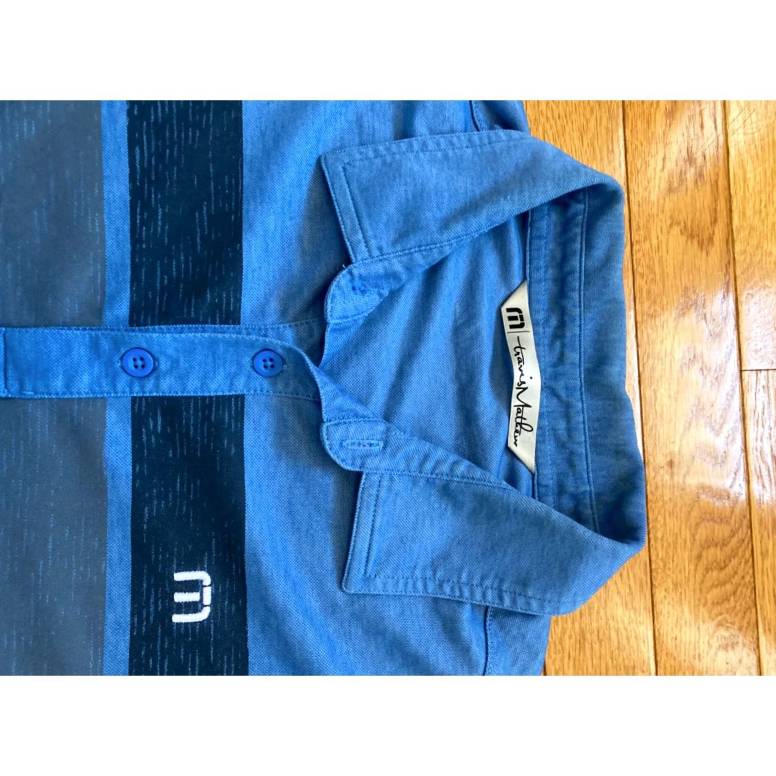 TravisMathew Travis Mathew Polo Shirt Mens S Short Sleeve Golf Blue Gray Size US S / EU 44-46 / 1 - 4 Thumbnail
