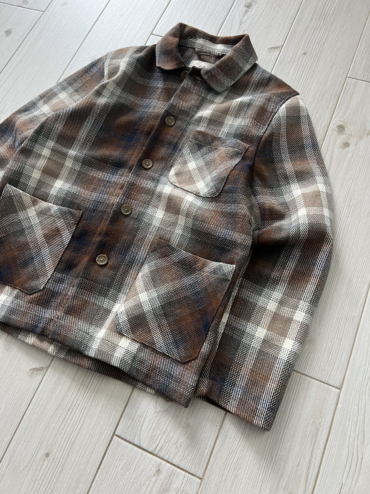 Folk Folk Mens Checkered Thomas Woven Overshirt Jacket Soft Y2K Size US M / EU 48-50 / 2 - 4 Thumbnail