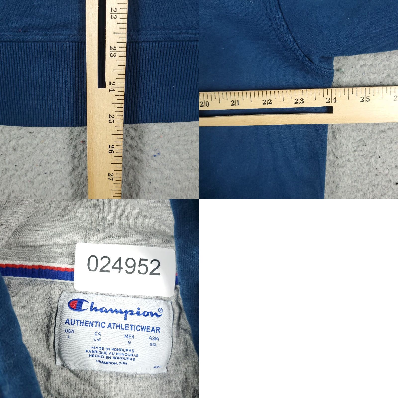 Champion VINTAGE Champion Hoodie Pullover Men Large Blue Casual Crewneck Sweatshirt Sports Fall Winter Size US L / EU 52-54 / 3 - 8 Thumbnail