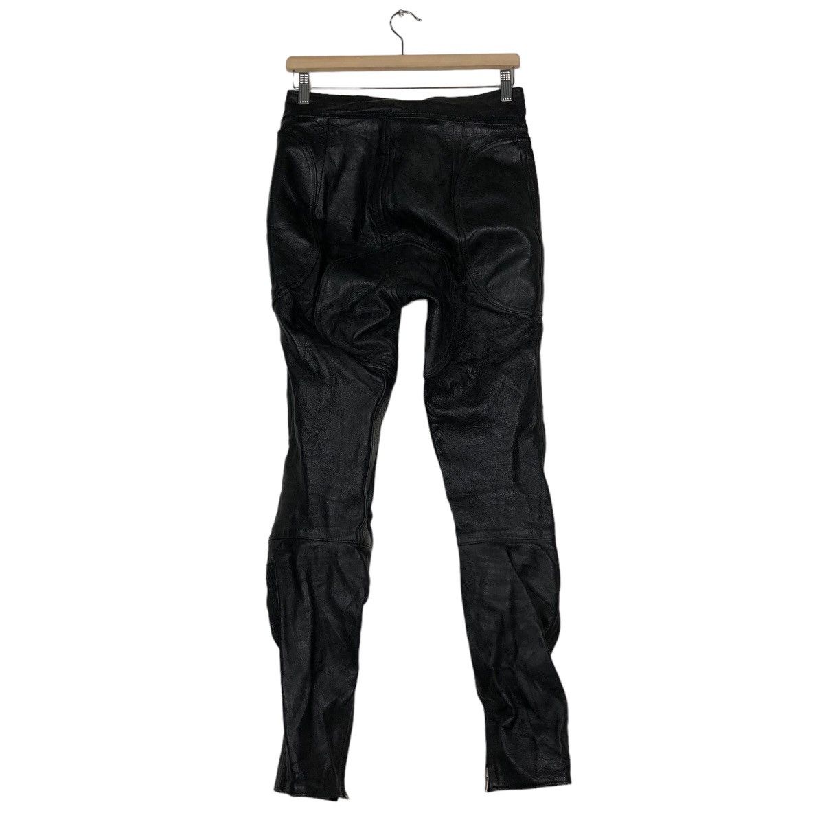 Genuine Leather 🔥Vintage Iconic Black Leather Pants Racing Issey Miyake Size US 29 - 8 Thumbnail