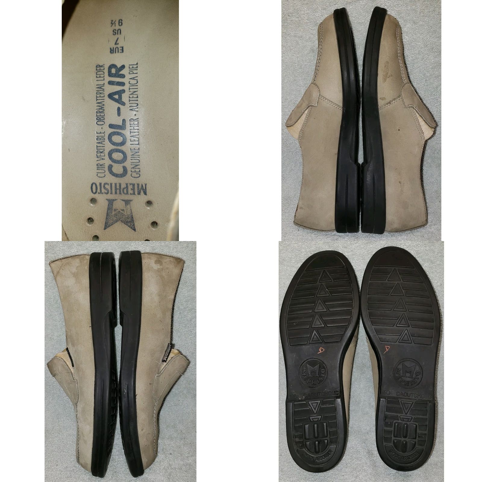 Mephisto Mephisto Women's Loafer Slip-on Beige Suede 9.5M UK 7 US 9.5 EU 40 Casual Leather Insoles Air Cool Technology Flats/Moccasins Womens Size US 7 / IT 37 - 8 Thumbnail