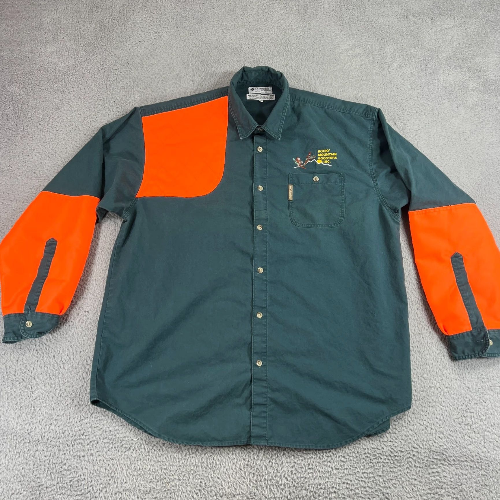 Vintage VINTAGE Columbia Shirt Mens 2XL Green NeON Orange Hunting Outdoors Shooting Button Up Size US XXL / EU 58 / 5 - 2 Thumbnail