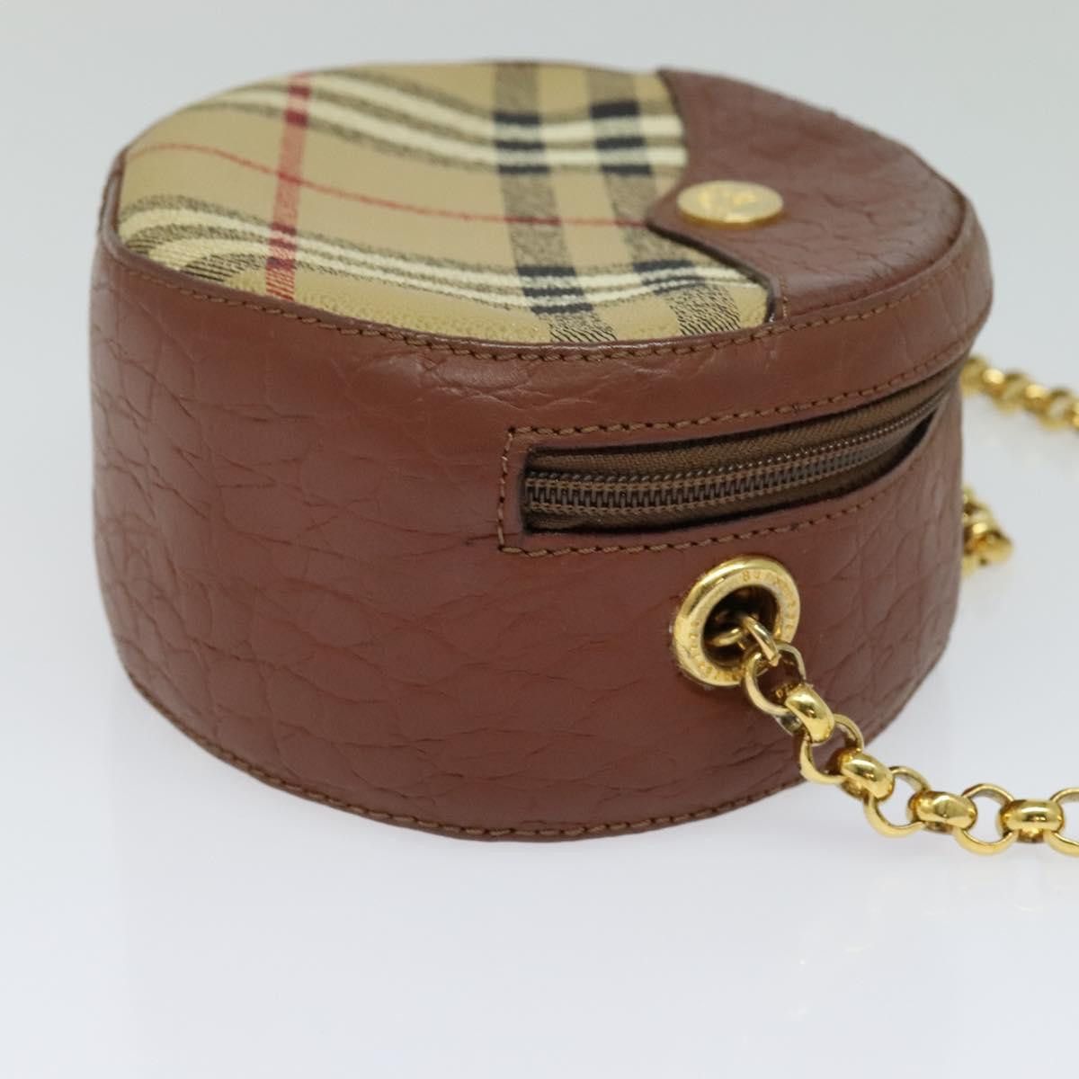 Burberry Burberry Nova Check Chain Shoulder Bag Pvc Leather Brown Size ONE SIZE - 4 Thumbnail