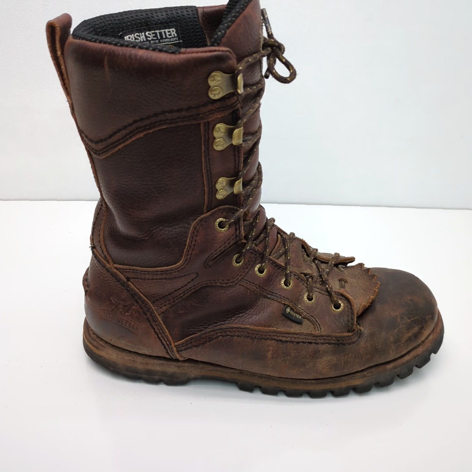 Vintage Irish Setter Mens Size 10 Boot Brown Leather Waterproof 1000g Thinsulate Snow Insulated Rubber D Size US 10 / EU 43 - 5 Thumbnail