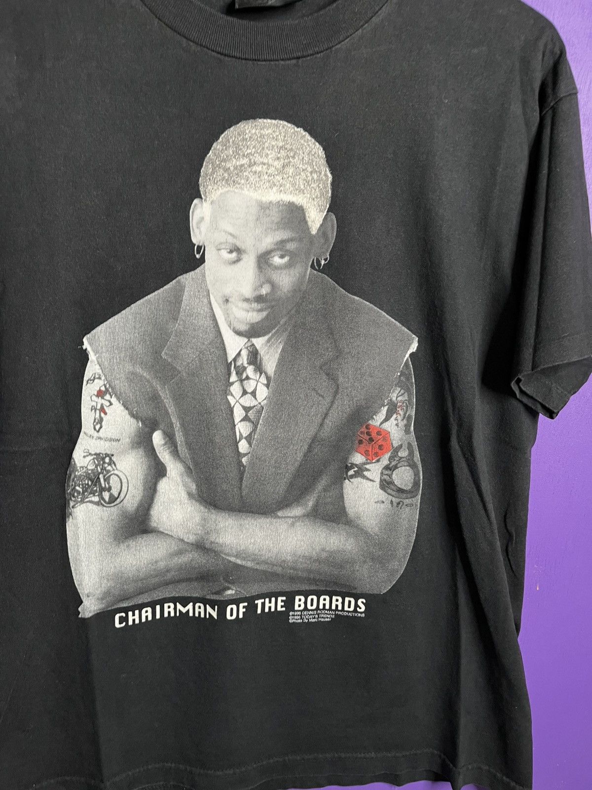 NBA × Vintage Vintage 1996 Dennis Rodman chairman t-shirt Size US L / EU 52-54 / 3 - 3 Thumbnail