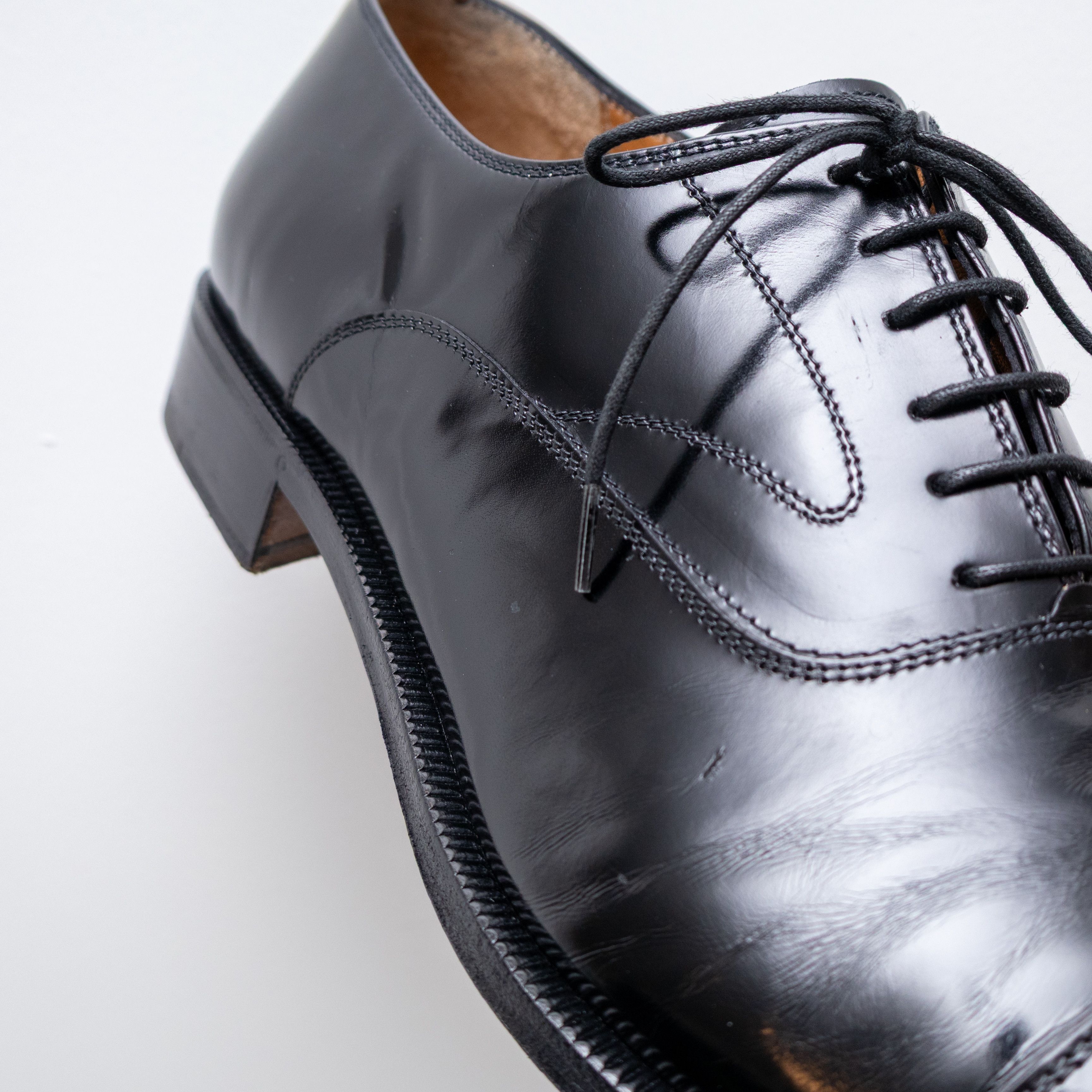 Salvatore Ferragamo Salvatore Ferragamo Men’s Cap Toe Oxford Dress Shoes Black Size US 11.5 / EU 44-45 - 9 Thumbnail