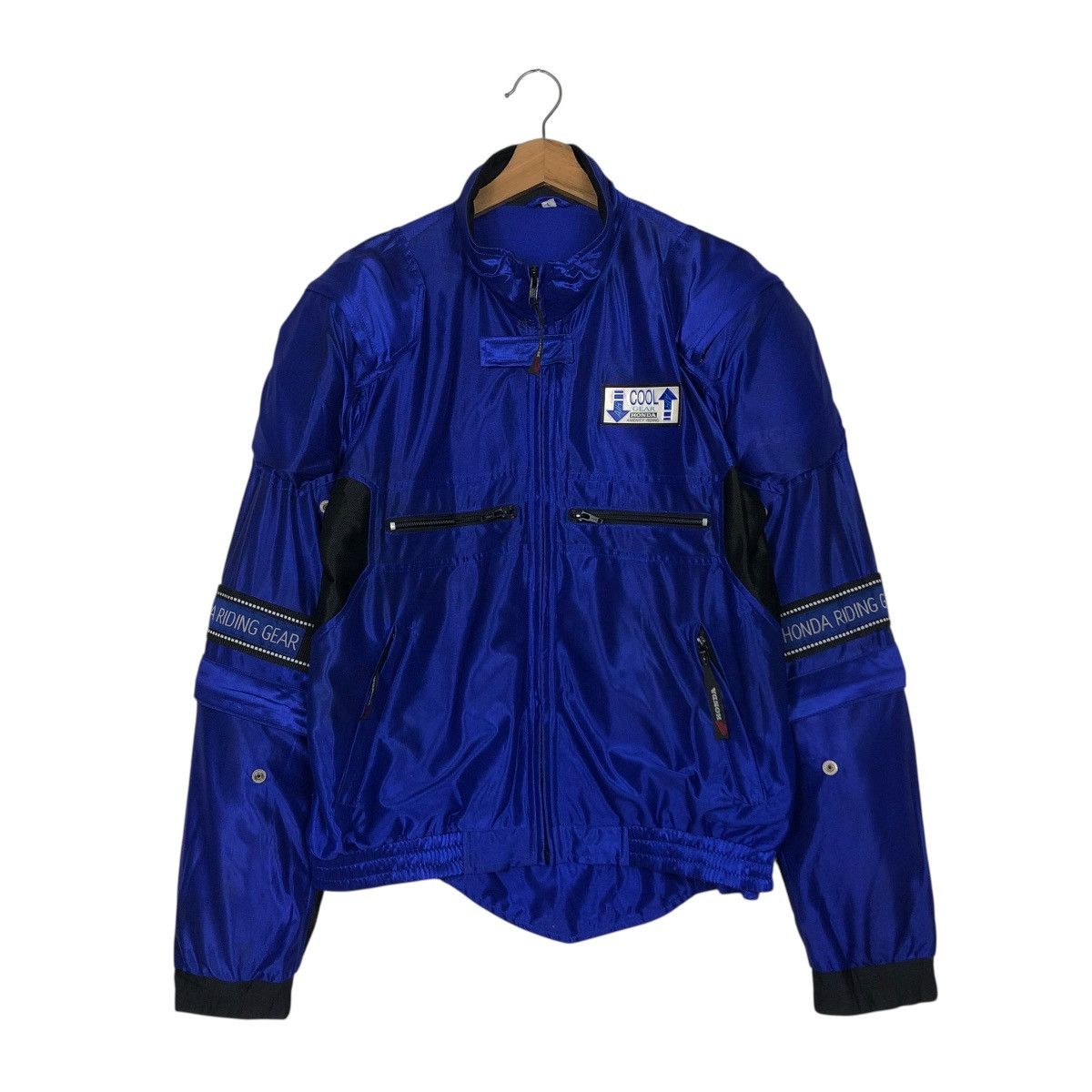 Honda 🔥VINTAGE RACING BOMBER BIKER JACKET HONDA BIG LOGO Size US L / EU 52-54 / 3 - 3 Thumbnail