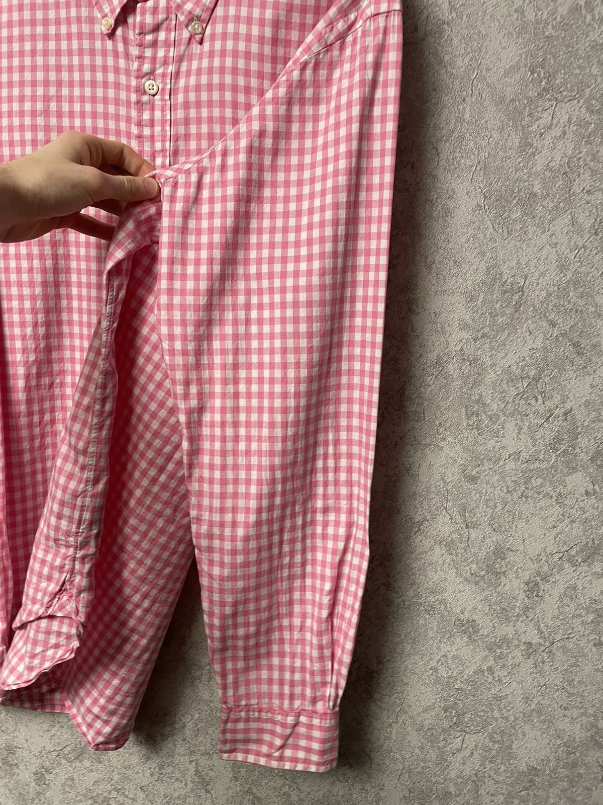 Ralph Lauren Vintage Ralph Lauren Pink Checkered Long Sleeve Shirt Size US XL / EU 56 / 4 - 6 Thumbnail