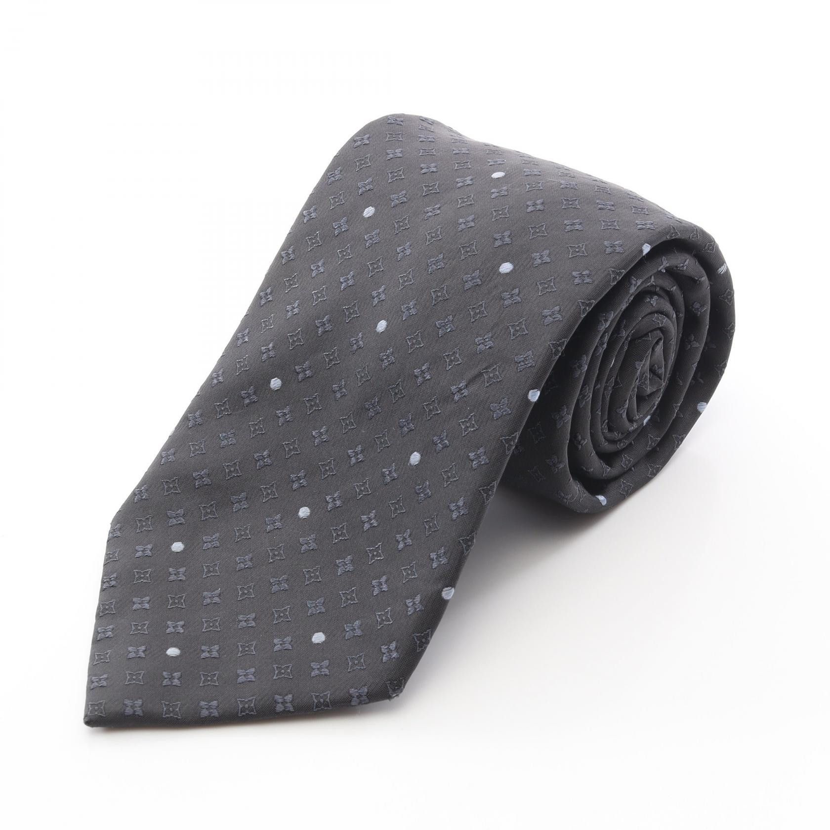 Louis Vuitton Louis Vuitton Louis Vuitton Monogram Silk Tie Textile Necktie DUTY FREE for USA Size ONE SIZE - 1 Thumbnail