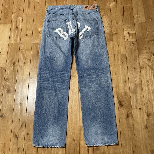 Bape BAPE LOGO Denim Pants a bathing ape NIGO ★size M Size US 32 / EU 48 - 1 Thumbnail