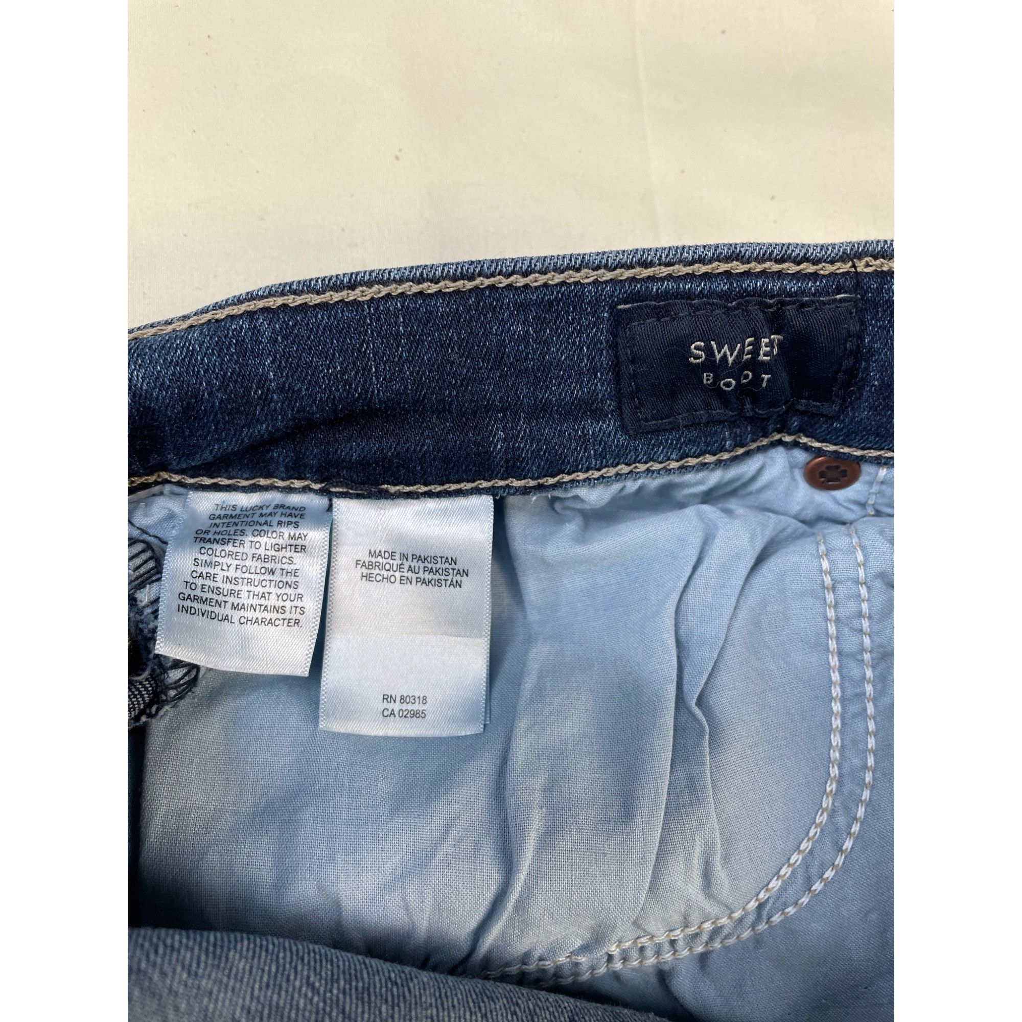 Lucky Brand Lucky Brand Women's Blue Mid Rise Boot Cut Jeans Size 10 x 3 Size 32" / US 10 / IT 46 - 6 Thumbnail