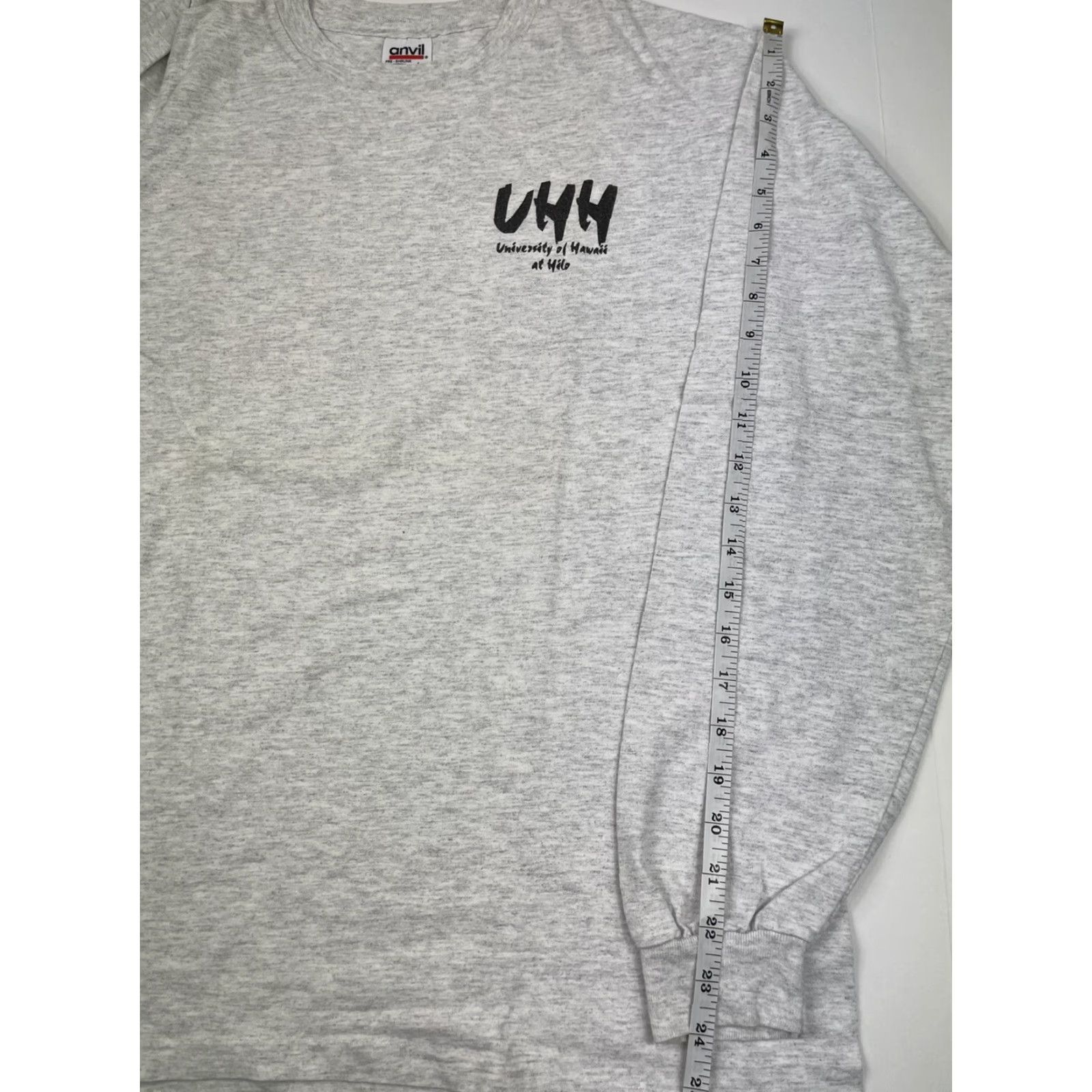 Anvil VINTAGE Hawaii University Shirt Anvil Graphic Tee L Men's 1980s Gray Short Sleeve Hawaii Decade 80s USA Original Size US L / EU 52-54 / 3 - 6 Thumbnail