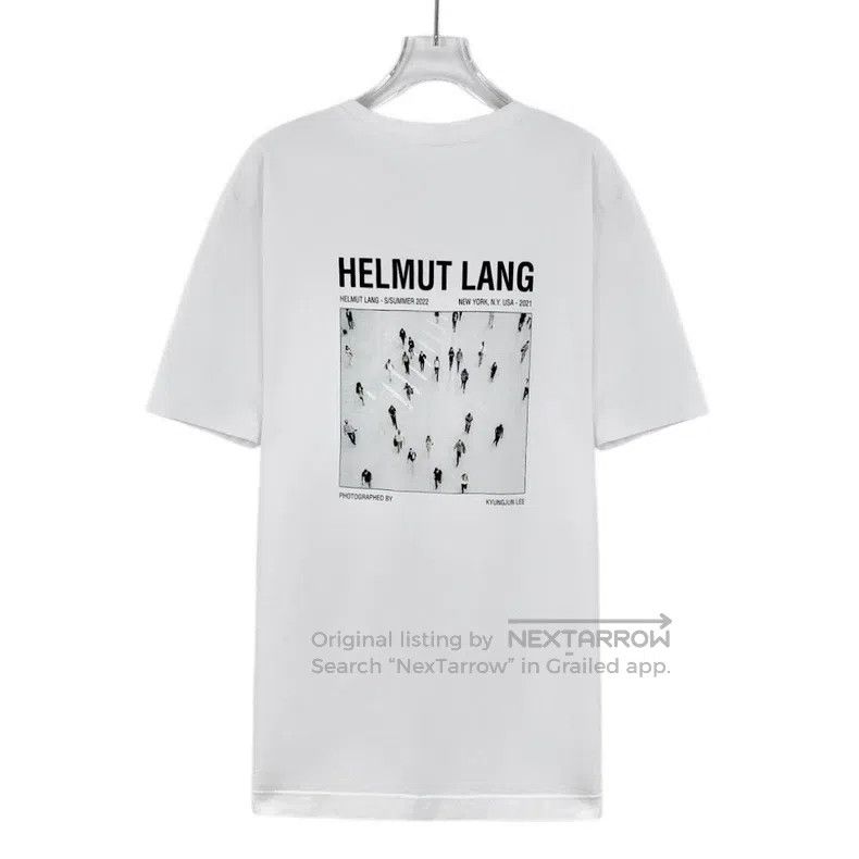 Helmut Lang HELMUT LANG Letter Portrait Printed Cotton Crew Neck Short Size US L / EU 52-54 / 3 - 2 Thumbnail