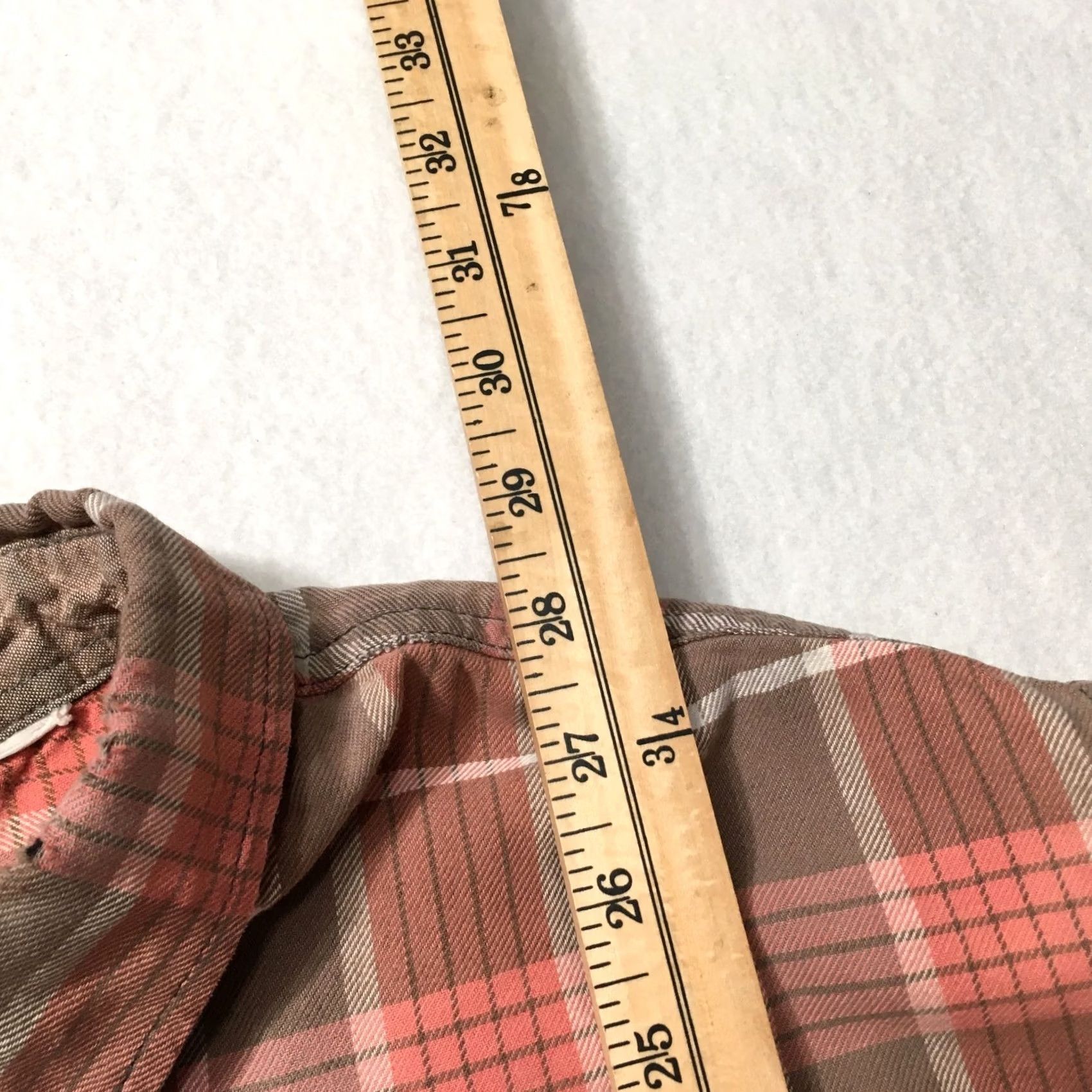 Vintage vintage Shirt Orange Plaid Long Sleeve Cotton Chest Pocket Mens XL extra Large Size US XL / EU 56 / 4 - 5 Thumbnail