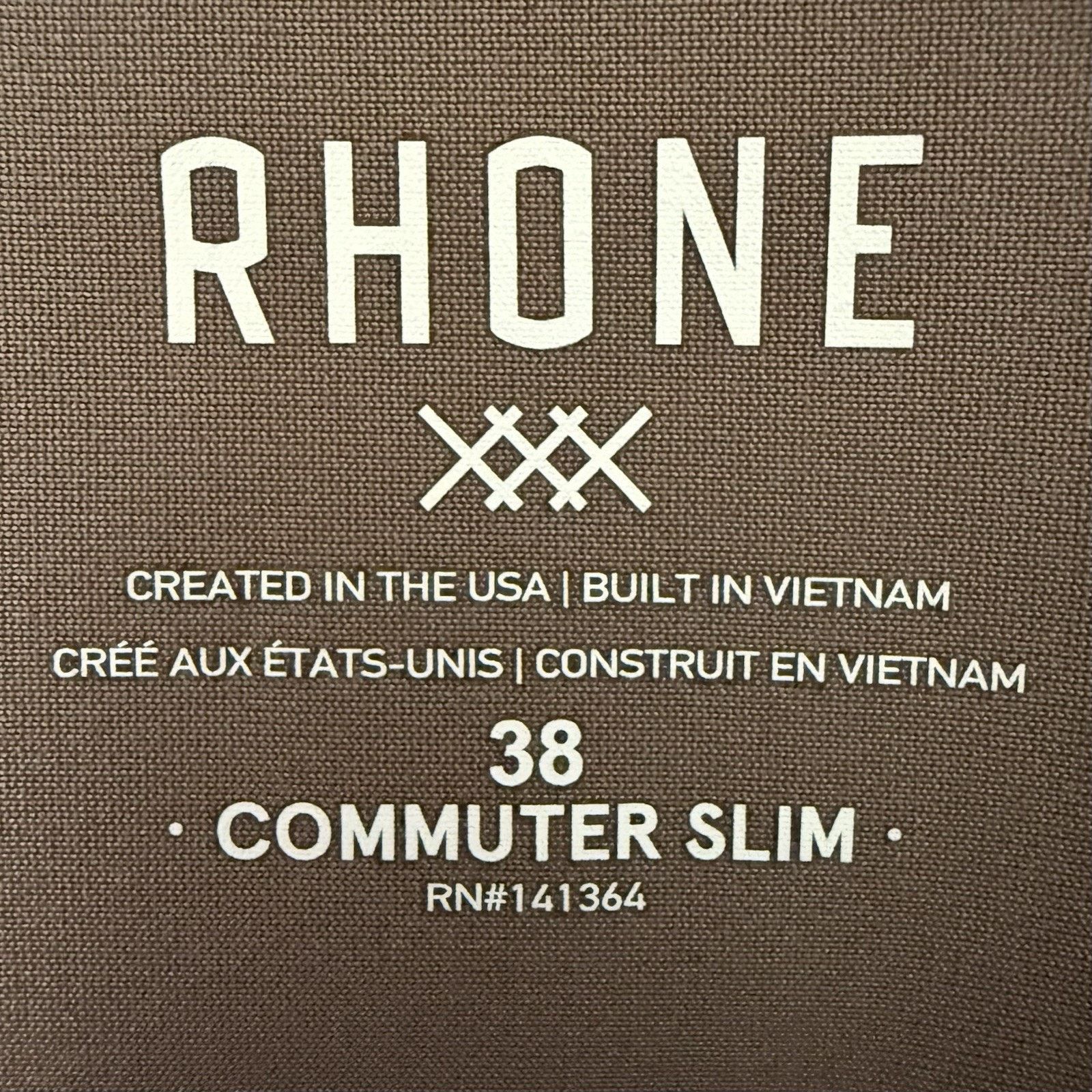 Rhone Rhone Commuter Pants Mens 38 Brown Slim Performance Stretch Size US 38 / EU 54 - 2 Thumbnail