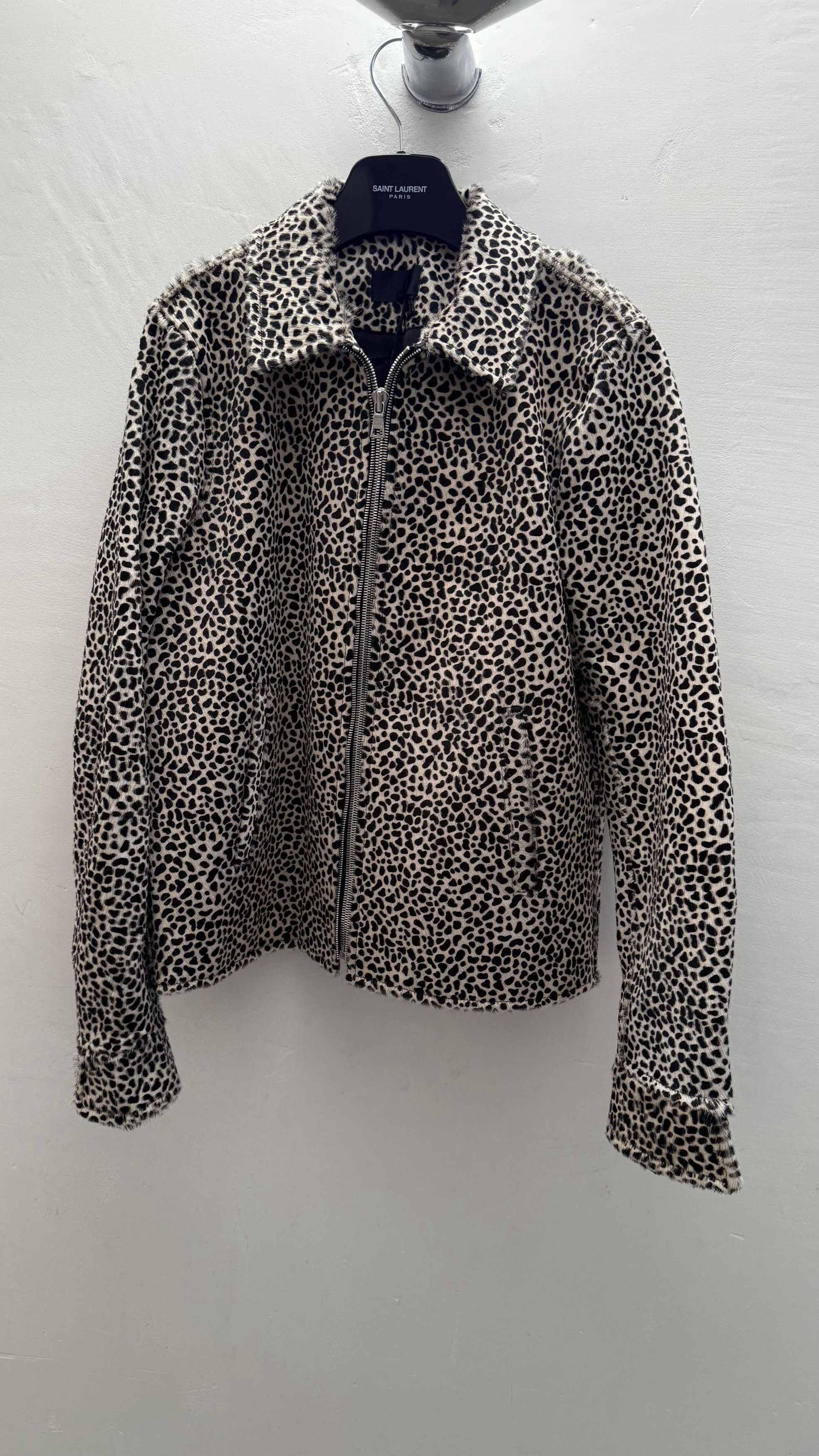 Rta RtA Calf Cheetah Leather Jacket Size US M / EU 48-50 / 2 - 1 Thumbnail