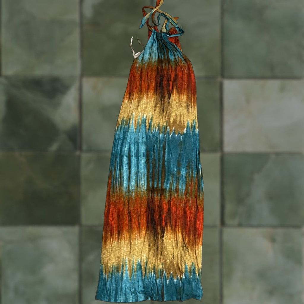 Tommy Bahama Tommy Bahama Maxi Dress Tropical Sleeveless S/P Tie Neck Halter Multicolor Women’s Maxi Dress Tropical Shift Dress Womens Size S / US 4 / IT 40 - 1 Thumbnail