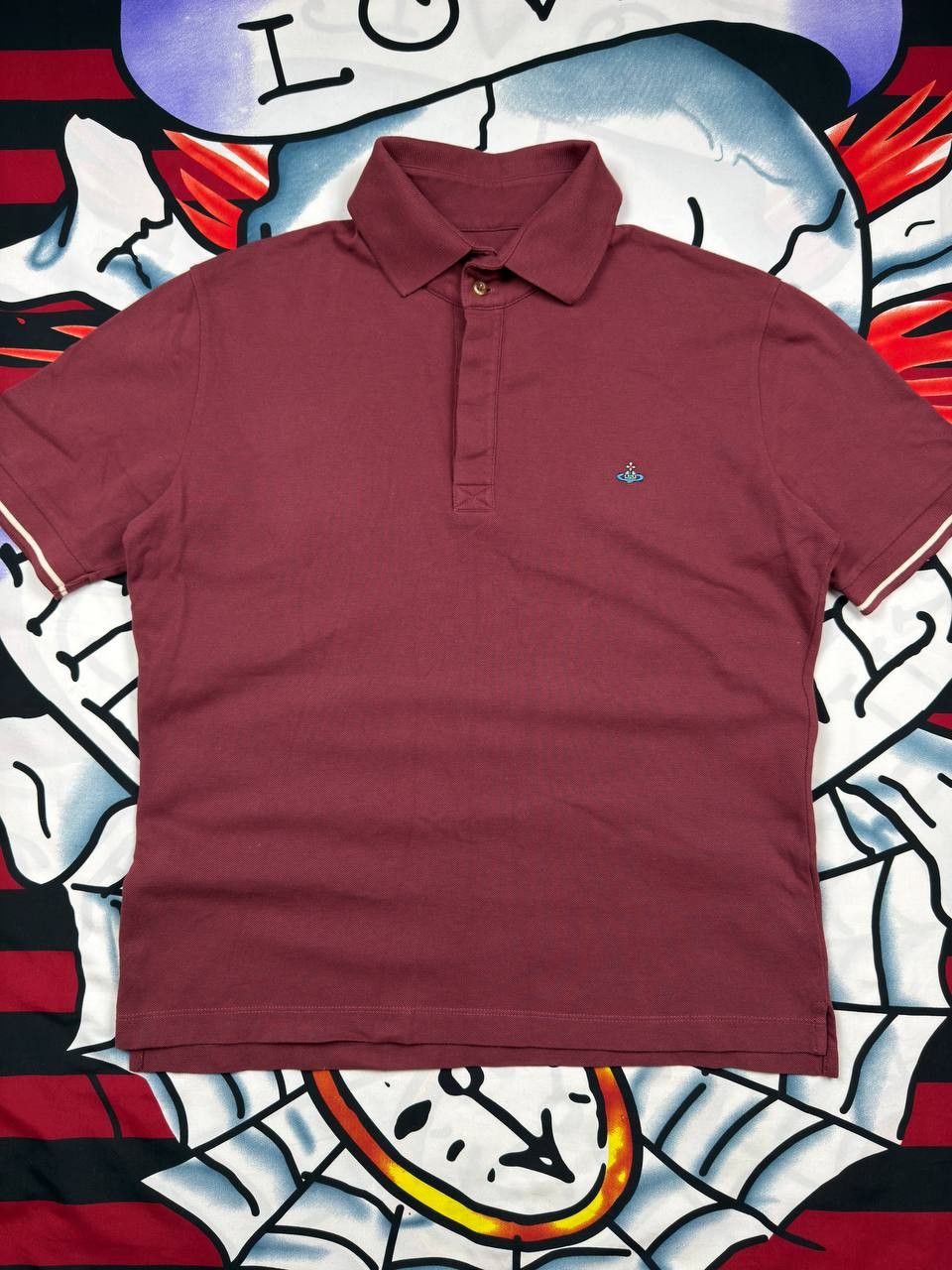 Vivienne Westwood Vivienne Westwood polo shirt in burgundy mens Size L Size US L / EU 52-54 / 3 - 2 Thumbnail