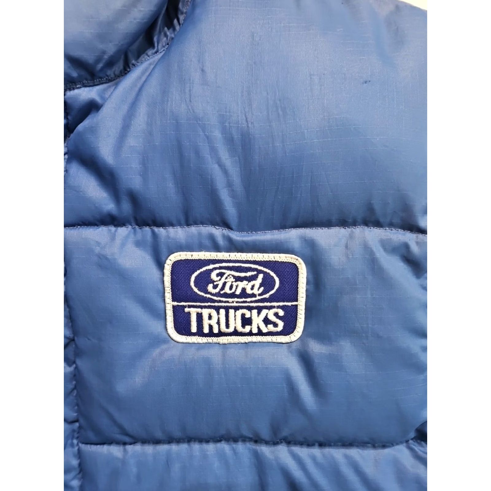 Altra VINTAGE Altra Ford F-150 250 350 Trucks Blue Western Puffer Puffy Vest Mens M Long Synthetic Nylon Jacket Size US M / EU 48-50 / 2 - 2 Thumbnail
