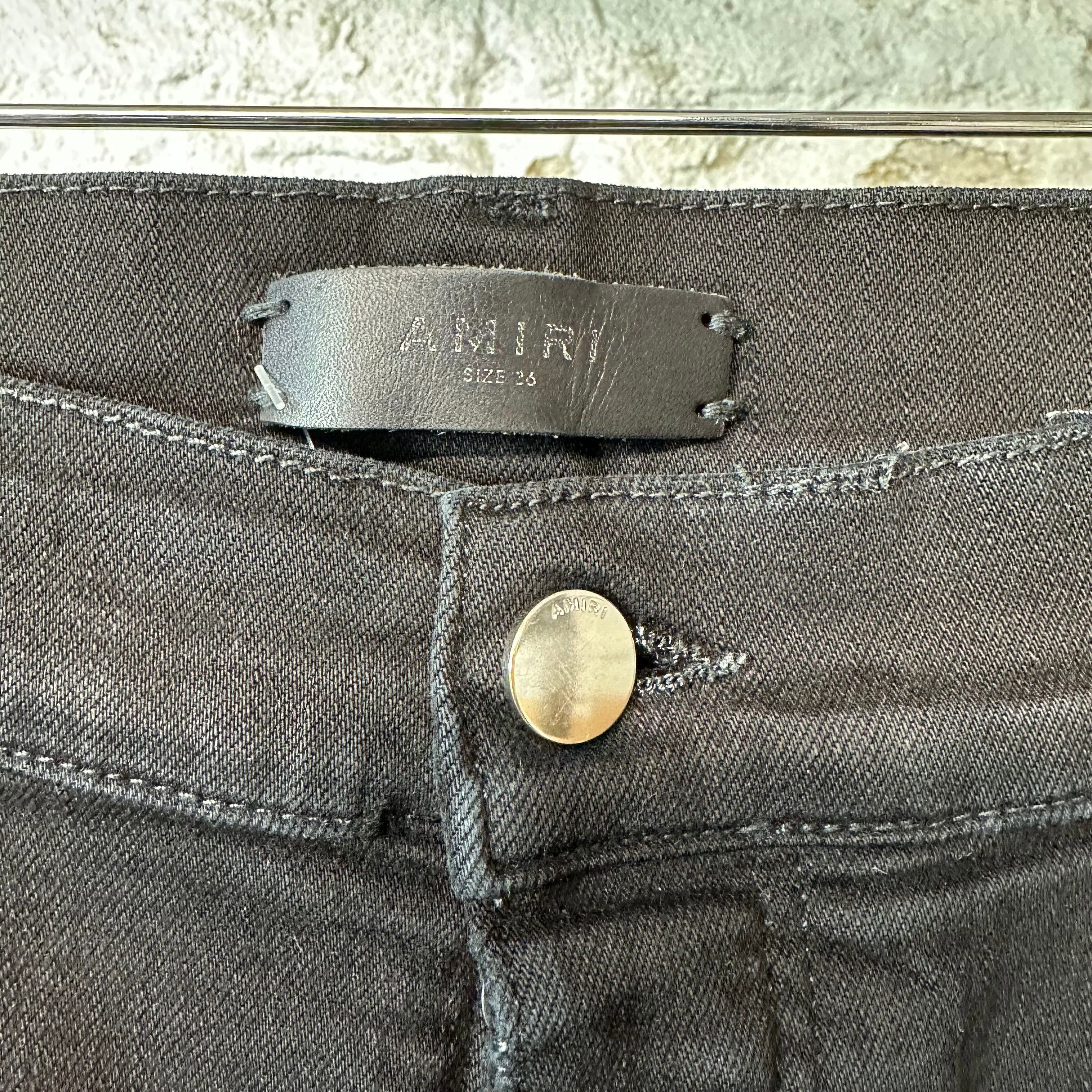 Amiri Amiri Distressed Plain Black Denim Jeans Sz 36 Size US 36 / EU 52 - 3 Thumbnail
