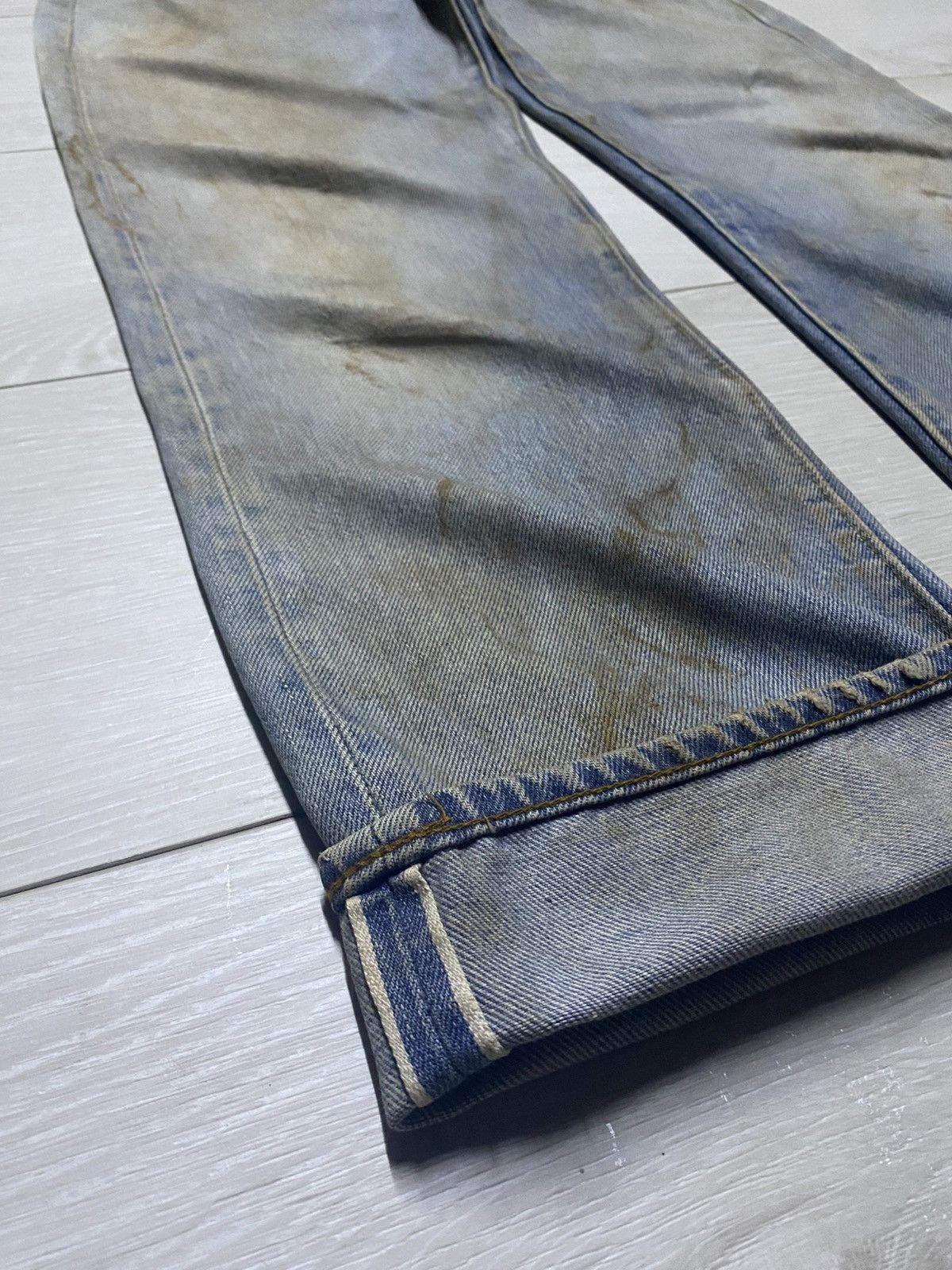 Levi's Levis 501 70s ButtonFly 6 Crazy Mud Wash Rusty Selvedge Size US 28 / EU 44 - 11 Thumbnail