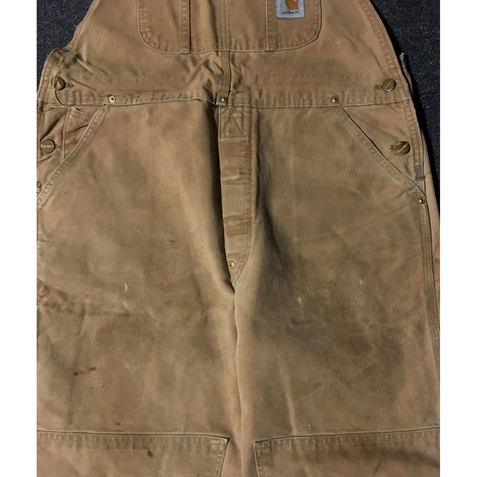 Carhartt VINTAGE Carhartt Overalls Shirt Mens 38 Tan Distressed 70s 80s USA Grunge Punk Trucker Workwear Retro Western 90s Union Made Size US 38 / EU 54 - 4 Thumbnail