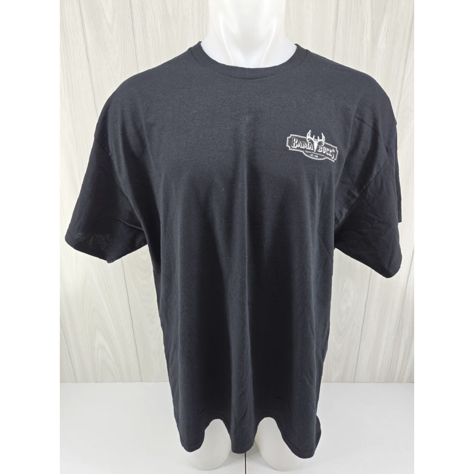 Gildan Bama Bucks Black T-Shirt 2XL Mens Graphic Print Hunting American Shirt Size US XXL / EU 58 / 5 - 3 Thumbnail