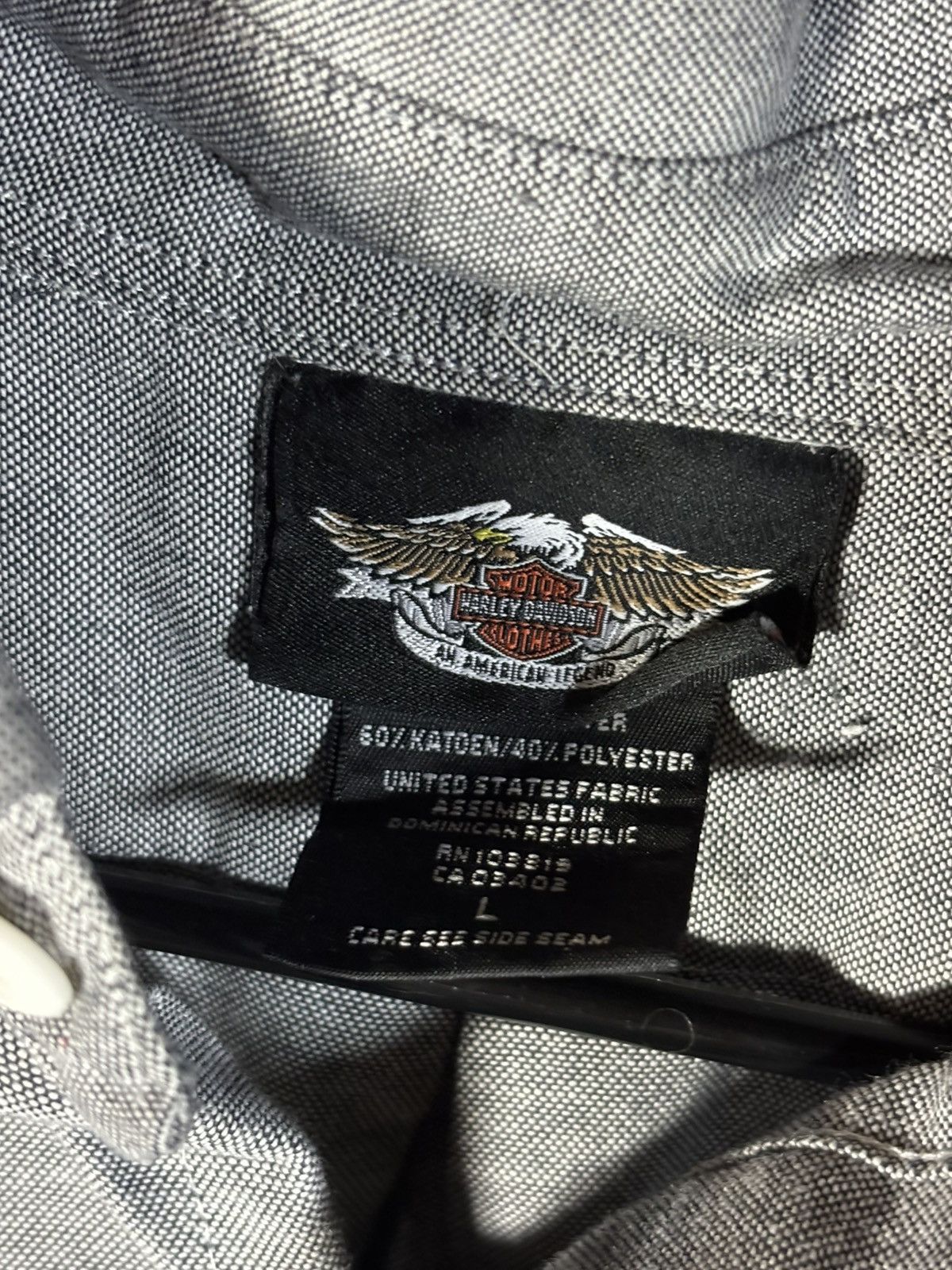Harley Davidson Harley Davidson Mens Button Down Shirt Casual Biker Large Size US L / EU 52-54 / 3 - 5 Thumbnail