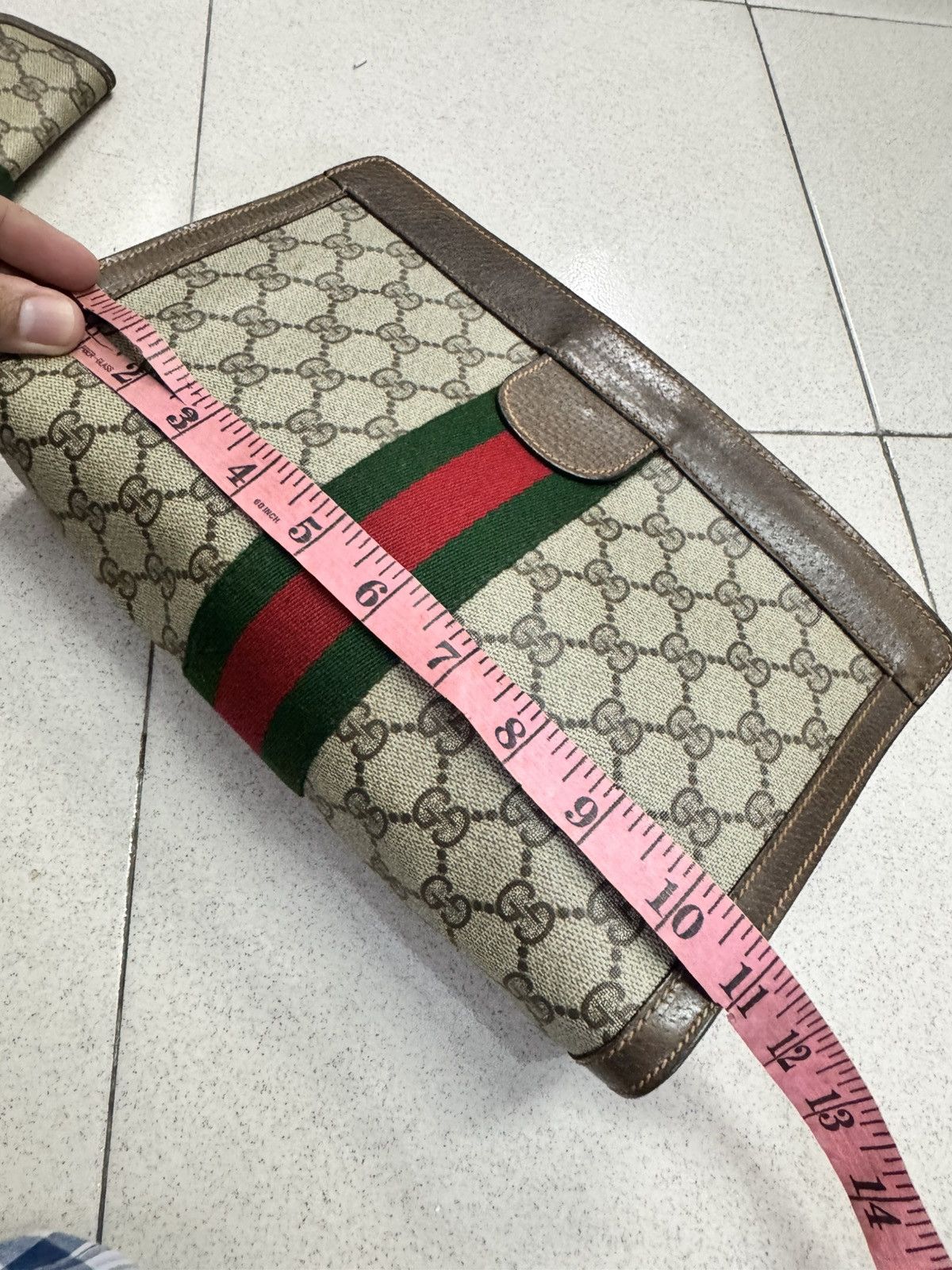 Vintage VINTAGE GUCCI FULL MONOGRAM CLUTCH ANG PURSE BAG Size ONE SIZE - 3 Thumbnail