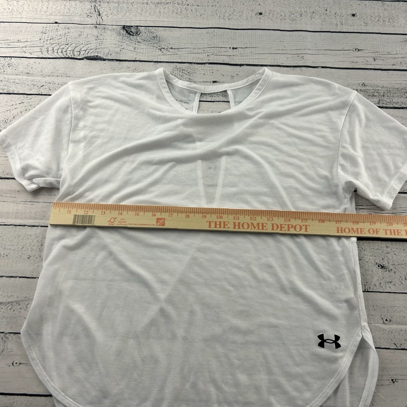 Under Armour Under Armour Open Back Short Sleeve Shirt Women's XS White Size XS / US 0-2 / IT 36-38 - 3 Thumbnail