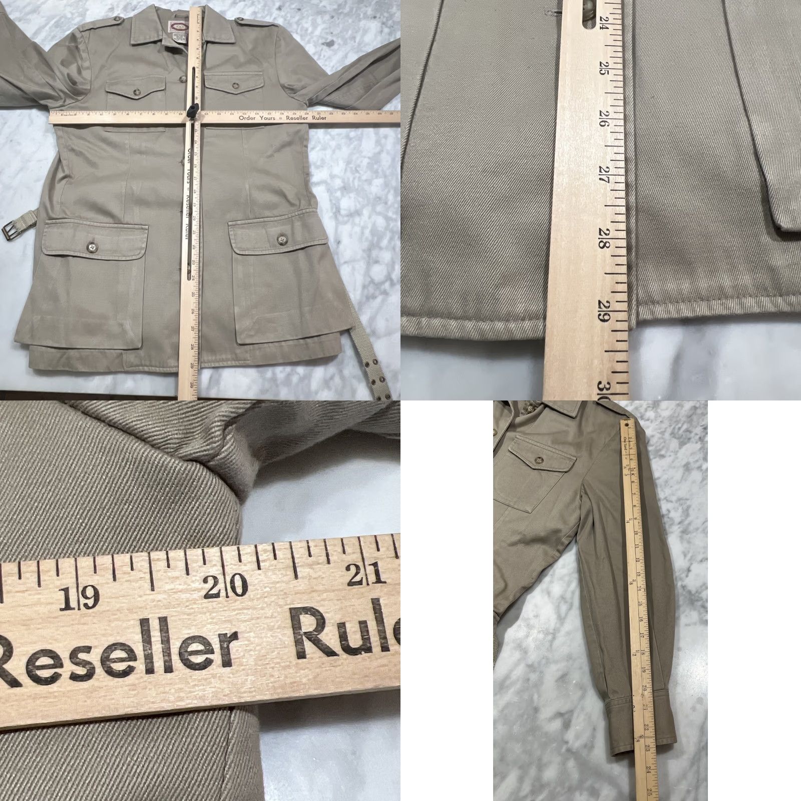Banana Republic VINTAGE Banana Republic Shirt Jacket Women M Cream Cotton 1980s Safari Shacket Size M / US 6-8 / IT 42-44 - 8 Thumbnail