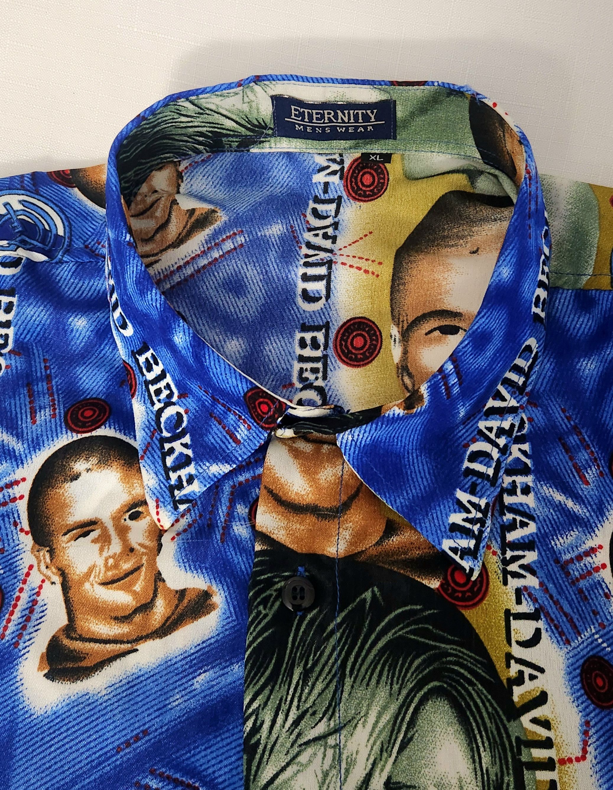 Vintage Vintage David Beckham Real Madrid HEADS ALL OVER PRINT AOP Size US XL / EU 56 / 4 - 7 Thumbnail