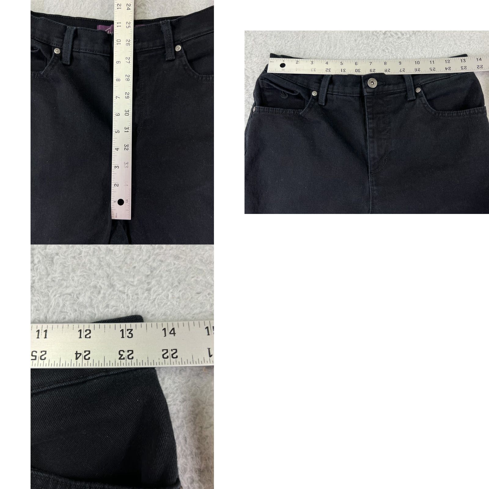 Gloria Vanderbilt Gloria Vanderbilt Amanda Jeans Womens 6 Black Denim Cotton Blend High Rise 5-Pocket Stretch Straight Size 28" / US 6 / IT 42 - 9 Thumbnail