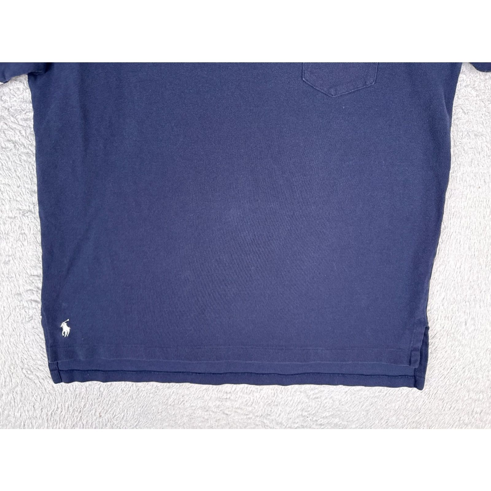 Ralph Lauren VINTAGE Ralph Lauren Polo Shirt Men L Blue Cotton Custom Fit Pocket Shirt Size US L / EU 52-54 / 3 - 5 Thumbnail