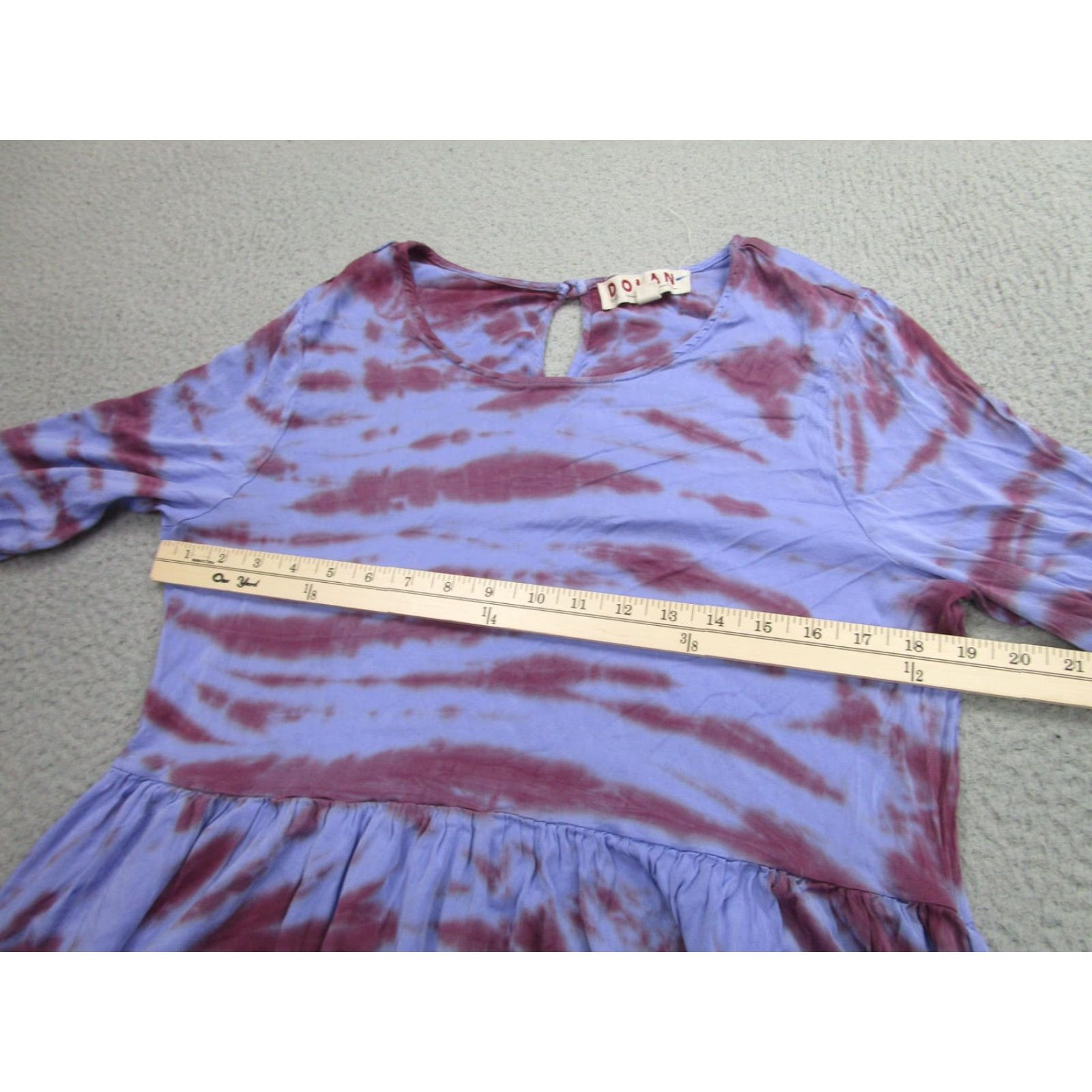 Vintage VINTAGE Dolan Left Coast Dress Womens Large Purple Tie Dye Long Sleeve Maxi Casual Size L / US 10 / IT 46 - 6 Thumbnail
