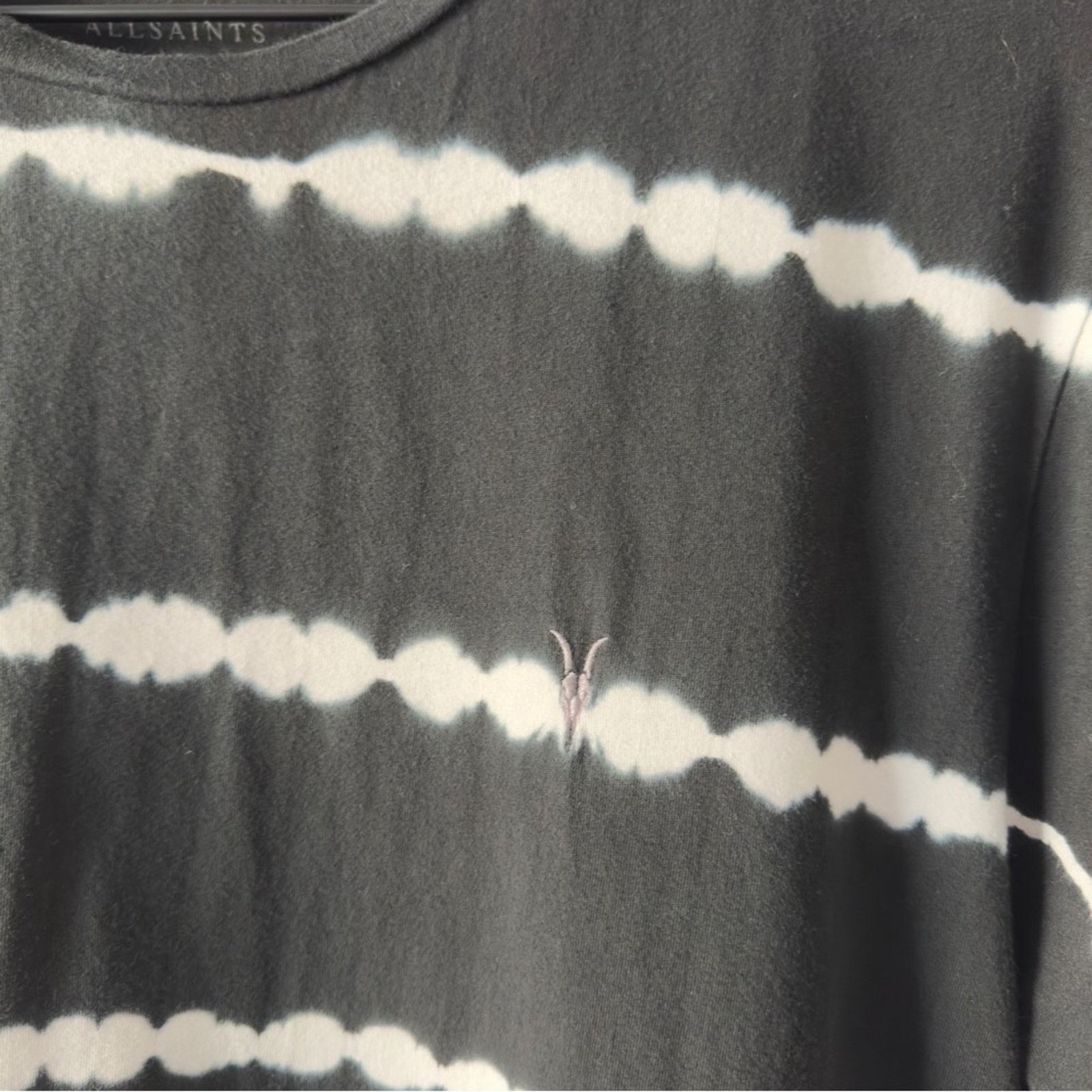 Allsaints All Saints 100% Cotton Black and White Short Sleeve Tee Dye Size US L / EU 52-54 / 3 - 5 Thumbnail