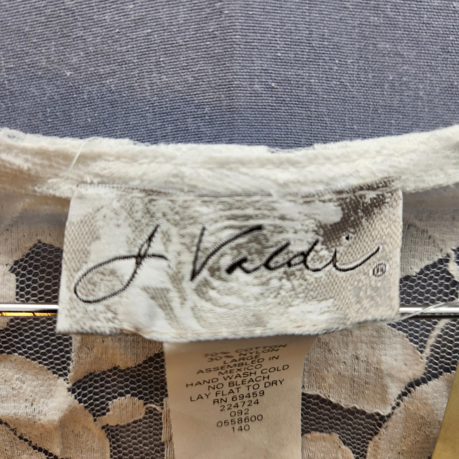 Designer J Valdi Cotton Blend Lace Top White Size Large NWT Size L / US 10 / IT 46 - 6 Thumbnail